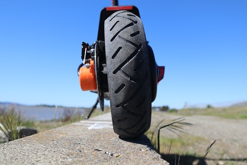 Ground level rear view of the Ox air-filled Pneumatic tyre by Inokim